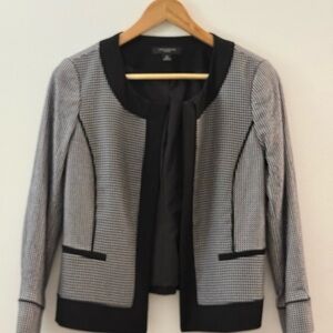 Black & White Open Front Women's blazer